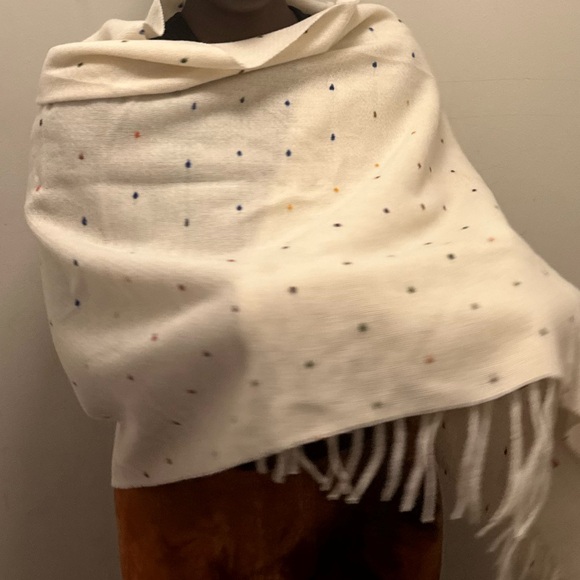 SOFT FAUX CASHMERE SCARF COLORFUL POLKA DOT. NEW IN PACK - Picture 9 of 10